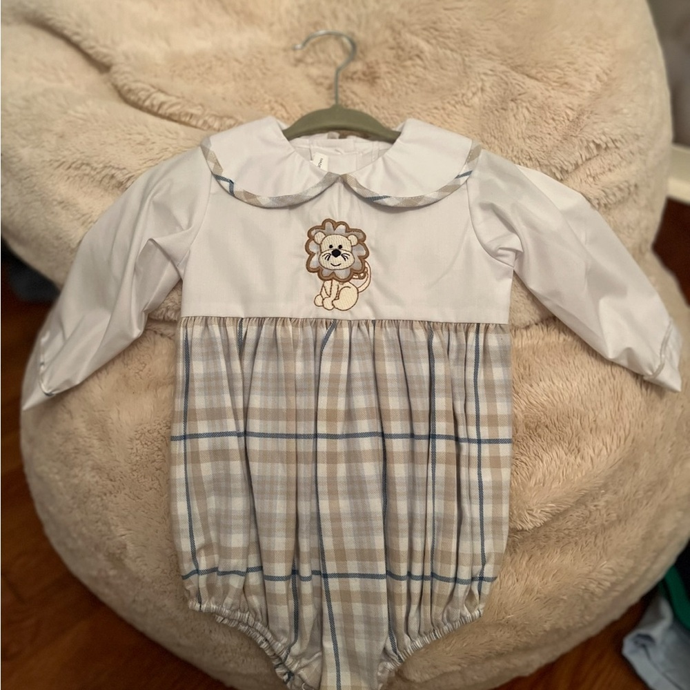 Charming Lion Embroidered Kids Bodysuit
